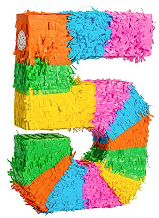 Rink Drink Fax Potato Number 5 Pinata - 50 x 7,5 x 35 cm - Rainbow