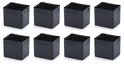 Einsatzkästen 8er Set 15cm Höhe für Auer Eurobehälter 60x40 * Einsatz Kästen Einsätze schwarz