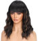 YEESHEDO Perücke Schwarz mit Braun Highlights Damen Kurz Bob mit pony Locken Natürlich Perücken für Frauen Cosplay Perrucke Wig 14 Zoll