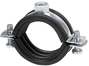 20-112mm Schraubrohrschelle verzinkt mit Gummieinlage Zweischraubenschelle 32-36 mm 2 Stück