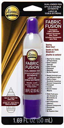 Aleene's Fabric Doppia Punta, 50 ml Colla Fusione Tessuto Penna Dual-Ended 50ml, Bianco, 1.69 fl oz Pen