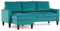 Confort24 Fox Sofa Chaiselongue Ecksofa 3-Sitzer, wendbar rechts oder Links (Türkis)