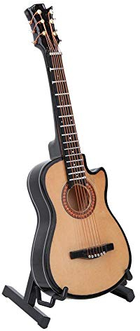 Garosa Mini Instrument Gitarrenmodell, Miniatur Musik Klassische Gitarre Modell Ornament für Freunde Familie Klassenkameraden Kollegen Geschenke(16cm)