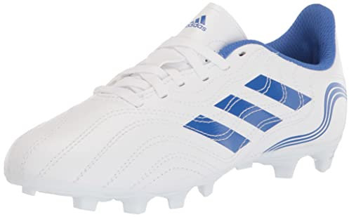 adidas Copa Sense.4 Flexible Ground Soccer Shoe, White/Blue/Legacy Indigo, 6 US Unisex Big Kid