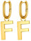 FOCALOOK Hängende Ohrringe Buchstabe F Ohrhänger für Damen, 316L Edelstahl Ohrringe in Gold, Ohrschmuck für Geliebte/Freundin/Tochter zum Geburtstag/Valentinstag/Weihnachten usw.