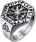FaithHeart Punk Wikinger Vegvisir Ring mit Rune Symbol Nordischer Fingerring in Größe 72.8 Punk Viking Stil Ring mit Gravur für Freunden Ehemann