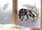 wolga-kreativ Fenster Fensterbilder Glasdekorfolie Motiv Fensterfolie FenstertattooWinter Weihnachten Advent Wolf Aufkleber Fenster wiederverwendbar Kinderzimmer Deko