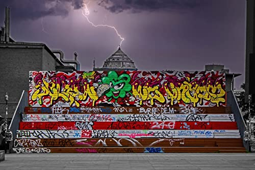 Leinwandbild - Fotomotiv: Thunderstorm - Die Graffiti Wall im Hamburger Schanzenviertel - Fotos/Bilder/Wandbilder/Streetart, Größen Name: 90 x 60 cm
