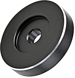 predolo Professional 45 RPM Middle Adaptor Easy to Use Aluminum Alloy Home Durable Record Turntable Adapter for Phonograph TV Home Audio Accessories, Black