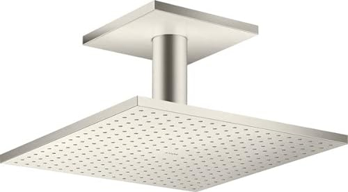 hansgrohe AXOR ShowerSolutions Kopfbrause 300/300 2jet, Deckenanschluss, 35320800, Farbe: Edelstahl Optic