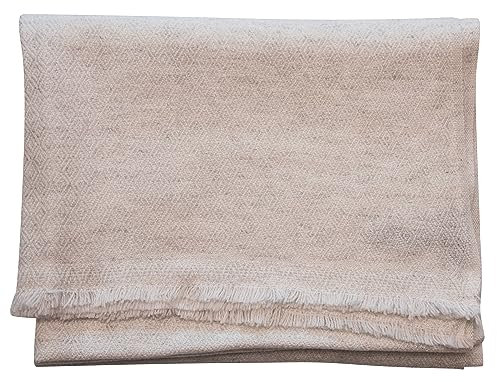 yanopurna Unisex-Kaschmirschal – Handgewebte Stola Aus 100% Kaschmirwolle – Kariertes Muster, Warmer Wickelschal, Halstuch, Kopfwickel-Kaschmirschal Für Damen Und Herren – Hergestellt In Nepal