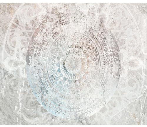 decomonkey Premium Fototapete Mandala Modern 350x256 cm Tapete Fototapeten Vlies Tapeten Vliestapete Wandtapete moderne Wand Wandbild Schlafzimmer Wohnzimmer Orientalisch Zen Abstrakt Ornament Beige