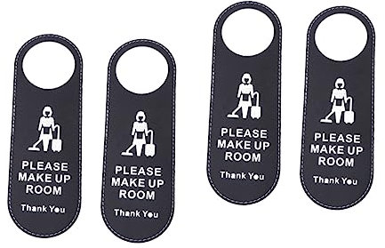 STOBOK 4 pcs Door Pendant front door sign decor disturb sign the office ornament makeup room sign door hanging message board over door coat hanger office signs On the door do not disturb