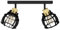 EGLO Deckenstrahler Stillington 1, 2-flammige Deckenlampe mit schwenkbaren Spots, FSC100HB, Deckenleuchte Industrial Design aus Metall in Schwarz und Holz in Natur, Deckenspot mit E27 Fassung