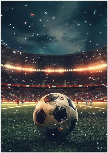 Generisch Fußball Poster - Kunstdruck Wandbild - Fußball Stadion Poster für Wohnzimmer, Kinder und Arbeitszimmer (29,7 x 42 cm (DIN A3))