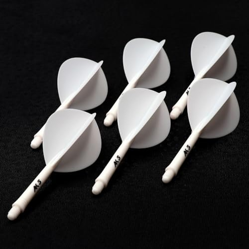 CUESOUL 6 Stück ROST integrierte Dartschäfte und Flights
