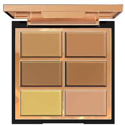FV Cream Concealer Palette, 6 Farben Color Corrector, Langanhaltend & Wasserfest, Leichte Vermischung, Vollständige Abdeckung für Augenringe, Rötungen & Akne, 02 Medium