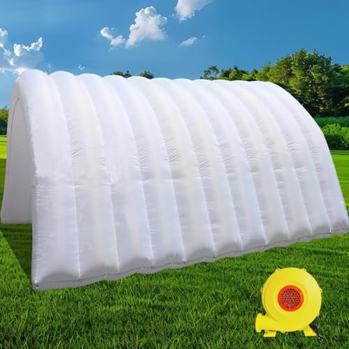 xmaybang Inflatable Tunnel Sports Entrance with Blower Football Tunnel Tent Entryway for Business Advertise Party Exhibition Promotion Street,Shop,Supermarket,School(White, 16.5 x 10 x 10FT)