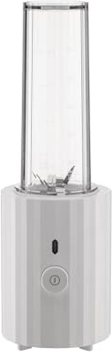 Alessi Plissé MDL17 W - Design Persönlicher Mixer, aus Thermoplastischem Harz, mit Behälter und Mini-Schredder aus PCGT, Europäischer Stecker 380 W, Weiß