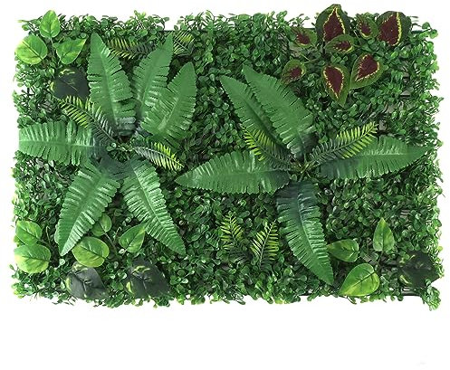 Tyenaza Panneau Mural d'herbe, Plantes Artificielles, Panneau Mural d'herbe, Mur De Verdure, Toile De Fond De Protection, Mur Végétal pour Décoration Murale Intérieure Et Extérieure(C)