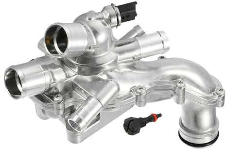 Hihaha No.11537534521 Engine Coolant Thermostat Housing Assembly for Mini Cooper 2007-2013 / Inner Water Pump Thermostat/Durable Aluminum / 1Pc Silver Tone