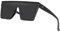 ZARCHE Oversized Square Sunglasses Large Lens Shades Fashion Sun Glasses Women Men (Black)