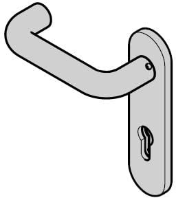 Hörmann Halbgarnitur D-110 (FS) Kurzschild PZ, Kunststoff, weiß