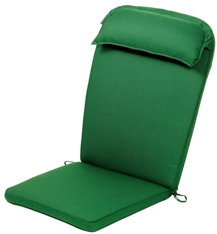 Ptsuker Adirondack Stuhlkissen, hohe Rückenlehne, Terrassenstuhlkissen für Gartenmöbel, Outdoor-Stuhlkissen für Schaukelstühle, Veranda, Hof und Rasenmöbel, 124,5 x 55,9 cm, Grün
