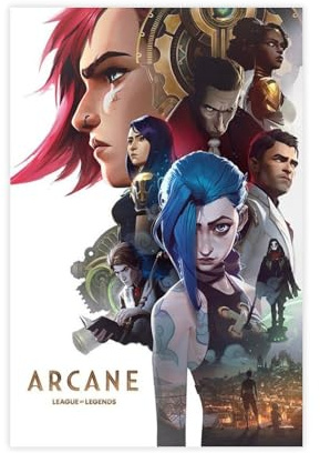 HACERR Poster der TV-Serie Arcane (2021), Leinwand-Poster, Schlafzimmer, Dekoration, Landschaft, Büro, Raumdekoration, Geschenk, 30 x 45 cm