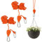 2 Pièces Orangé Nylon Réfléchissant Tendeur À Cliquet PourCorde À Cliquet avec Crochet, 1/8 Pouces Cordes À Cliquet avec Crochets, Réglable, Capacité De Charge 68 Kg pour Plante Lampe Tente Suspendue