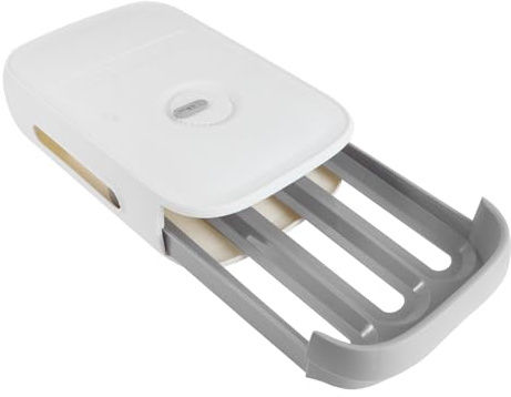 Beatifufu Eierhalter Kühlschrank Kühlschrank Eier Aufbewahrungsbehälter Eierorganizer mit Schublade Anti Extrusion Mehrschichtig Stapelbar