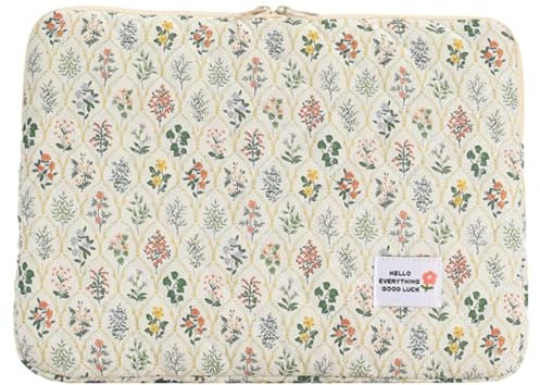 Housse pour Ordinateur Portable Étui De Protection Ordinateur Portable À Imprimé Floral Étui De Transport De Protection pour Ordinateur 14 Pouces À Fleurs Mignonnes