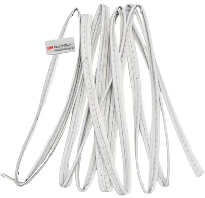 Salzmann Reflektierendes Paspelband | Hergestellt mit 3M Scotchlite | Zum Einnähen in Kleidung & Taschen | Silber, 3 Meter