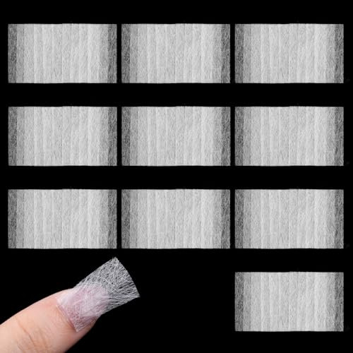 Josojoou Lot de 100 extensions d'ongles en fibre de verre | Films en fibre de verre en soie pour réparation des ongles, accessoires pour nail art et salon de manucure