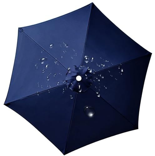 Miecoae Rechange Toile de Parasol 2,5m 2m 2,7m 3,0m 3,5m 4m Toile de Rechange pour Parasol 6 Baleine et 8 Baleines Rond Remplacement pour Patio Cour Balcon Jardin Marché