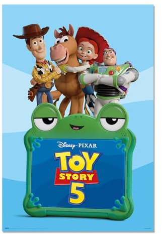 Grupo Erik Disney Pixar Toy Story 5 Poster Kunstdruck Merch | Poster Deko Wohnzimmer oder Deko Schlafzimmer - Deko Zimmer - Größe 61 x 91 - Offizieller Disney Geschenke Fanartikel