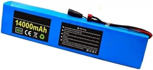 Caimcie 36V 14Ah 10S4P E-Bike and Electric Scooter Battery, Waterproof PVC Rechargeable, Compatible with 50-500W Motors XT60+SM