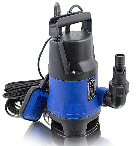 BITUXX® 400W Tauchpumpe für Brunnen Zisterne Bewässern Garten Regentonne Schmutzwasser Bis 7500 Liter/h 1,0-1,5 Zoll Förderhöhe 5 Meter