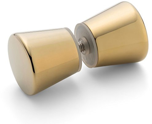 ShowerPart Cone Shaped Shower Door Handle/Knob L050G, Shower Handle Screw Diameter 5.8mm, Suits Glass Thickness 5mm-10mm, Gold Effect Solid Zinc Alloy, Shower Door Replacement Parts, 1x
