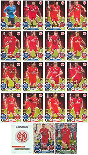 Match Attax Bundesliga 2016 2017 - 19 Karten-Set 1. FSV Mainz 05 Basiskarten Clubkarte Kapitän Starspieler - Deutsch