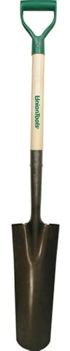 AMES/TRUE TEMPER 47108 Round Point Drain Spades, Open Back, 4-3/4x16 Blade