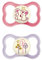 iCatcher Air Night Pacifiers (2 Pack, 1 Sterilizing Pacifier Case), MAM Sensitive Skin Pacifier 6+ Months for Baby Girl, Glow in The Dark Pacifier, Best Pacifier for