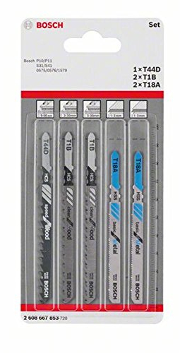 Bosch 5tlg. Stichsägeblatt-Set 2608667853