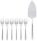 SAMBONET Cake Set, 6 Forks and Server Linear - S/Steel 52513A87