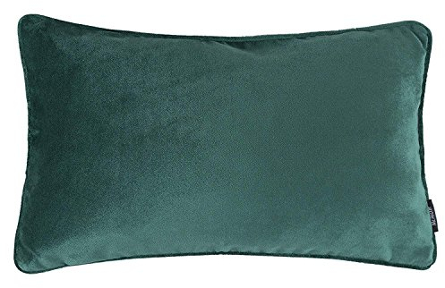 McAlister Textiles Matter Samt | Kissenbezug für Sofakissen in Smaragdgrün | 60 x 40cm | erhältlich in 25 Farben | griffester Samt edel paspeliert | Kissenhülle für Samtkissen