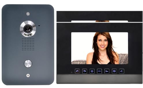 '4 Fil Interphone portier interphone vidéo Photo mémoire avec 2 x 7 LCD Moniteur