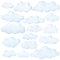 Decowall DW-1702 Wolken im Himmel Wandtattoo Wandsticker Wandaufkleber Wanddeko für Wohnzimmer Schlafzimmer Kinderzimmer