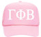 Gamma Phi Beta Sorority Trucker Hat - Gamma Phi Baseball Caps - GPhi Gifts, Braun, Rosa, Kaugummi, Einheitsgröße