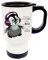 ilka parey wandtattoo-welt® Thermobecher Thermotasse Becher Tasse Pinguin mit Kopfhörer und Spruch wenn die Pflicht ruft... tb056