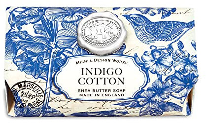 Michel Design Works dreifach gemahlene Sheabutter-Badeseife, 246g (Indigo Cotton)
